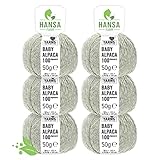 HANSA-FARM | Alpacare 100% waschbare Baby Alpakawolle in 25 Farben - 300 Set DK...