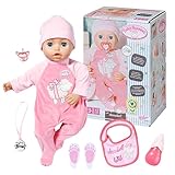 Baby Annabell Annabell 43cm, weiche Puppe mit 8 Funktionen, verschiedenen Sounds...