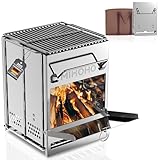 Barbecue-Holzkohlegrill aus Edelstahl, faltbarer tragbarer Camping-Grill für...