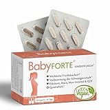 BabyFORTE Kinderwunsch Tabletten | vegan | Folsäure 800 μg, Quatrefolic, Maca,...