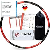 KIANA SPORTS® Hula Hoop Reifen Erwachsene inkl. Tasche und Übungsplan [1,2 kg]...