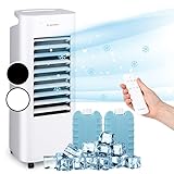 Klarstein Luftkühler mit Wasserkühlung, Leiser 4-in-1 Verdunstungskühler,...