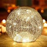 BERSCAH Mercury Crackle LED-Glaskugellampe, batteriebetriebenes Nachtlicht für...