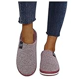 Hausschuhe Damen Winter Plüsch Pantoffeln Herren Warm Filzpantoffeln Frauen...