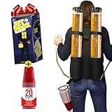 Doppelte Biergiraffe Jet Pack | Kunststoff Getränkespender | Rucksack | Premium...