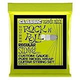 Ernie Ball Regular Slinky klassische Rock‘n‘Roll-E-Gitarrensaiten, reine...