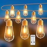 JVURICE® Lichterkette Außen Mit 24 Glühbirnen 12M LED Lichterkette Aussen...