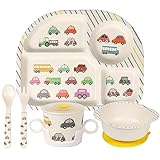 Greentainer Kindergeschirr set aus melamin, 6er Sturzfest Geschirr Set- Baby...