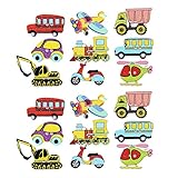 EXCEART 100 Stück Holzknöpfe Transport Thema Knöpfe Auto Flugzeug Geformte...