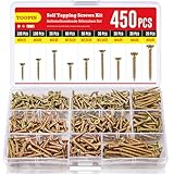 YOOPIN Schrauben Set, 450 Stück Holzschrauben Set, M3 M3.5 M4 Schrauben...
