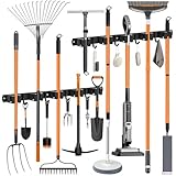 OMerima 2 Stück Besenhalterung Wand, 10 Halter + 8 Haken Edelstahl...