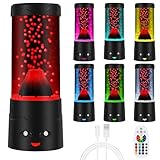 Diealles Shine Lavalampe Kinder, 16 Farben Vulkan Lavalampe Rot mit...