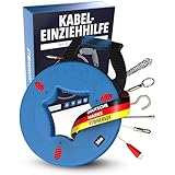 Einziehspirale 30 m – Fiberglas Kabeleinziehhilfe mit Kupferkopf & 5...