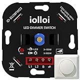 iolloi LED Dimmer Schalter, Drehdimmer Unterputz Dimmschalter für Dimmbare LEDs...
