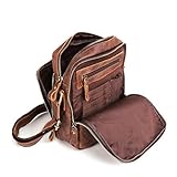 BAIGIO Schultertasche Umhängetasche Herren Leder Vintage Herrentasche Messenger...