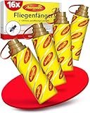 Aeroxon Fliegenfänger 16 Stück - Fliegenfalle Innenbereich, Klebestreifen,...