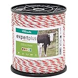 VOSS.farming Weidezaun Seil 200 m 6 mm, 1 x 0,3 Kupfer + 5 x 0,2 NIRO, weiß-rot...
