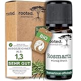 rooted.® BIO Rosmarinöl [100% HAARKRAFTÖL] – Aktiviert Haarwachstum, Pflegt...