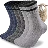 inaWarm Thermosocken Herren, Dicke Warme Wintersocken, Atmungsaktiv Wollsocken...