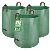 Gartenabfallsack, Selbststehend Laubsack 3er Set, Gartensack groß, 272L...