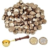 ASTARON 300 Stück Siegelwachs Champagner Gold, Siegelwachs Perlen mit 1...