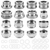 16 Stück Wasserhahn Adapter Set, Messing Wasseranschluss Adapter mit...