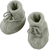 Engel Natur, Baby-Schühchen Fleece, 100% Wolle (kbT) (62/68-74/80, Hellgrau...