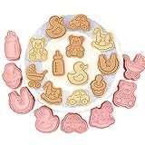 Keksausstecher Set, 8 Pack Ausstecher Kunststoff, 3D Baby Theme Cookie Cutter,...