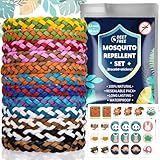 Mückenschutz Armband Set - 12 Stück Mückenarmband + 60 Stück...