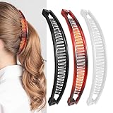 3 Stück Bananenspange Haare,Banana Clip Dickes Haar,Groß Banana Hair...