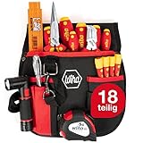 Wiha Werkzeug Set Grundausstattung Elektriker 18 teilig I Gürteltasche I für...