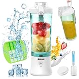 Mixer Smoothie Maker To Go, Mini Standmixer Tragbar mit 6-Klingen Edelstahl,...