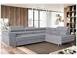 MEBLINI Schlafcouch mit Bettkasten - Ecksofa mit Schlaffunktion - Sofa mit...