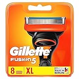 Gillette Fusion 5 Rasierklingen, 8 Ersatzklingen für Nassrasierer Herren mit...