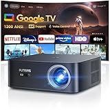 Smart Beamer 4K【1200 ANSI/Google TV】 Netflix Official, Autofokus...
