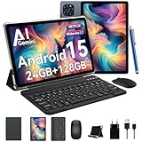 TABWEE Android 15 Tablet mit Tastatur - 24GB RAM+128GB ROM+2TB TF, Octa Core,...