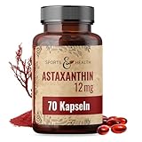 Astaxanthin 12 mg Depot Softgel Kapseln mit Oxidationsschutz - 4 Monatsvorrat -...