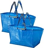IKEA FRAKTA Tragetasche, blau, große Größe, Einkaufstasche, 2-teiliges Set,...