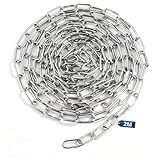 msymsyu Metallkette 2m Edelstahlkette Meterware 1.5mm Stahlkette Gliederkette 1...