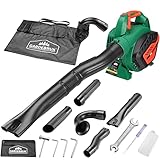 GARDEBRUK® Laubsauger 4 in 1 Benzin Blasgeschwindigkeit 68m/s Fangsack 45L inkl...