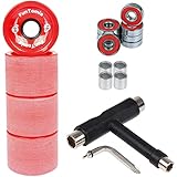 FunTomia 4 Stück Longboard/Skateboard Rollen (Big Wheels) in 70x51mm 80A oder...