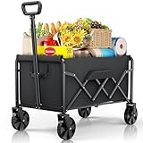 klein Kitsure Bollerwagen Faltbar – Handwagen mit Hartplastikrädern, 71,1 x...