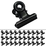 FZGUSYAF 22mm Bulldog-Clips Büroklammer Runde Schwarz Metallklammern...