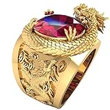 BMDHA Selbstverteidigung Ringe 3D-Drache Skulptur Universelle...
