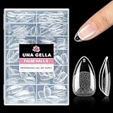 UNA GELLA Kurze Mandel Nail Tips, 216 Stück 12 Größen Nageltips für...