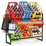 Heldenwunder Getränkekistenregal (6 Kästen) Metall Sixpack-Halter, 2 Haken |...