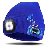 Kaishengyuan Bluetooth Music Mütze, Wintermütze mit Licht, 4 LED Beanie Hut...