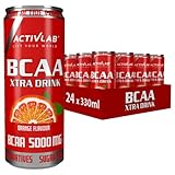 Activlab BCAA Xtra Drink Ready-to-Drink; Set mit 24 x 330 ml Dosen 5000 mg BCAA...