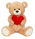 Lifestyle & More Riesen Teddybär Kuschelbär XL100 cm groß braun mit Herz...