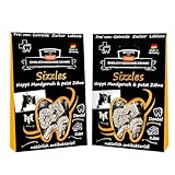 Qchefs 2er Pack SIZZLES: Zahnpflege-Snack für kleine Hunde bei Mundgeruch &...